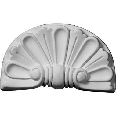 ONL09X05X01SH 9"W x 5-3/8"H x 1-1/8"D Modern Shell Onlay