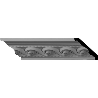 MLD03X02X04MA 2-5/8"H x 2-3/8"P x 3-5/8"F x 96"L,(2" Repeat) Marseille French Scroll Crown Molding