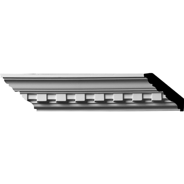 MLD02X02X02DE 2"H x 2"P x 2-7/8"F x 96"L,(1-1/4" Repeat) Dentil Crown Molding