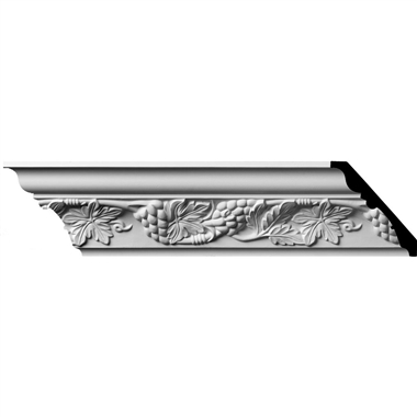 MLD04X04X05GR 3-7/8"H x 3-7/8"P x 5-1/2"F x 96"L,(10-5/8" Repeat) Grape Bunch Crown Molding