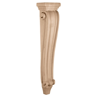 8-1/2"W x 4-1/2"D x 36"H Jumbo Traditional Pilaster Wood Corbel
