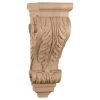5"W x 7"D x 14"H Large Acanthus Wood Corbel