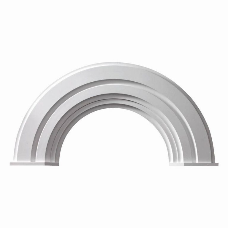 Fypon 10 inches Decorative End Caps Half Round Arach Trim