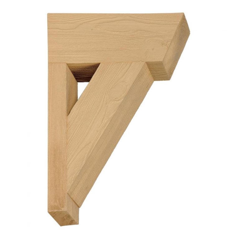 Fypon BKT12X20X3S Smooth Stainable Rustic Bracket