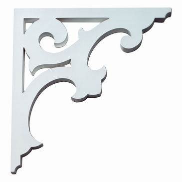 Fypon Scalloped BKT14X15 Smooth Decorative Bracket