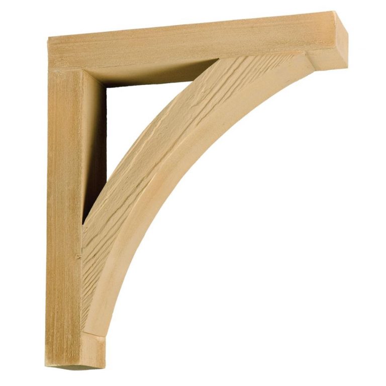 Fypon BKT16X18X4S Standard Woodgrain Stainable Rustic Bracket