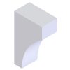 Fypon BKT7X12X4 Smooth Cove Arch Bracket