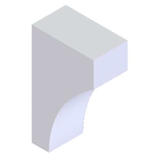 Fypon BKT7X12X4 Smooth Cove Arch Bracket