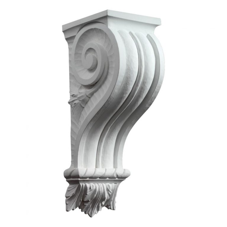 Fypon BKT7X16 Decorative Carved Spiral Bracket