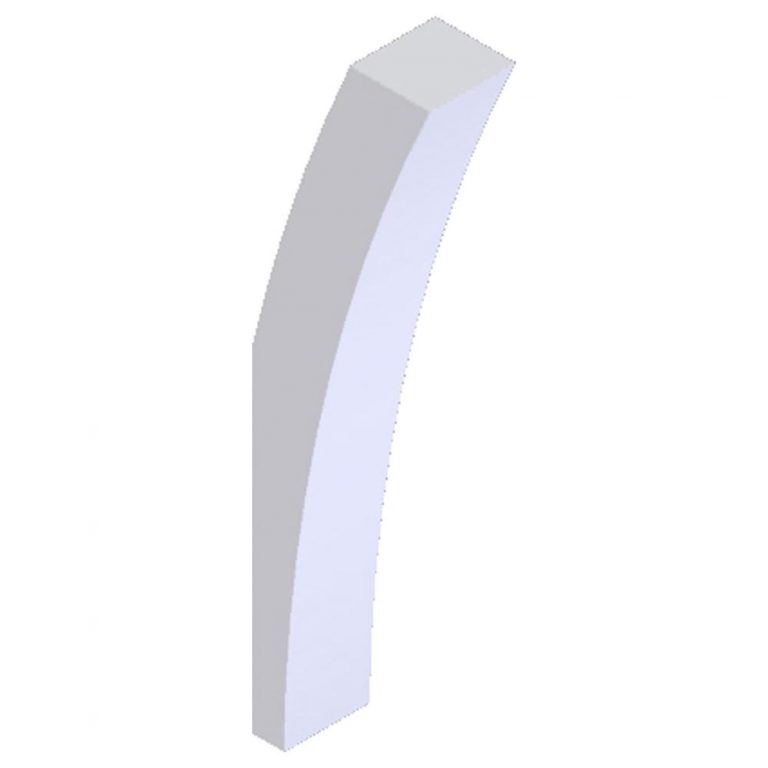 Fypon BKT8X29X4 Smooth Decorative Knee Brace Bracket