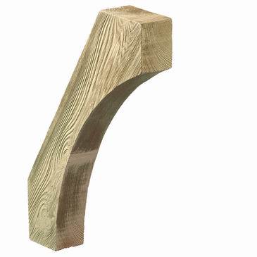 Fypon BKTCV18X24X6S Stainable Cove Knee Brace Rustic Bracket