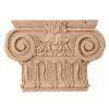 7"W x 2"D x 5-5/8"H Bradford Roman Ionic Wood Capital