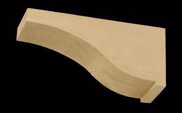 COR7X15X4S RUSTIC Corbel, Fypon Stainable 7" X 15" X 4"