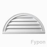 Fypon Decorative Brickmould Style Half Round Louver