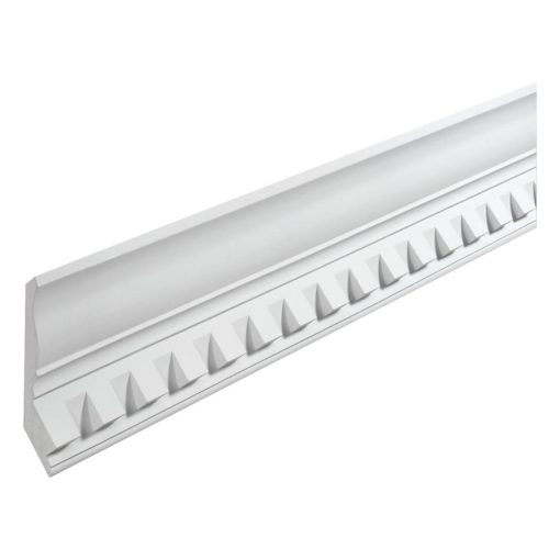 MLD411-16 MOULDING, Fypon Crown Dentil 4-1/2" x 7" x 16'