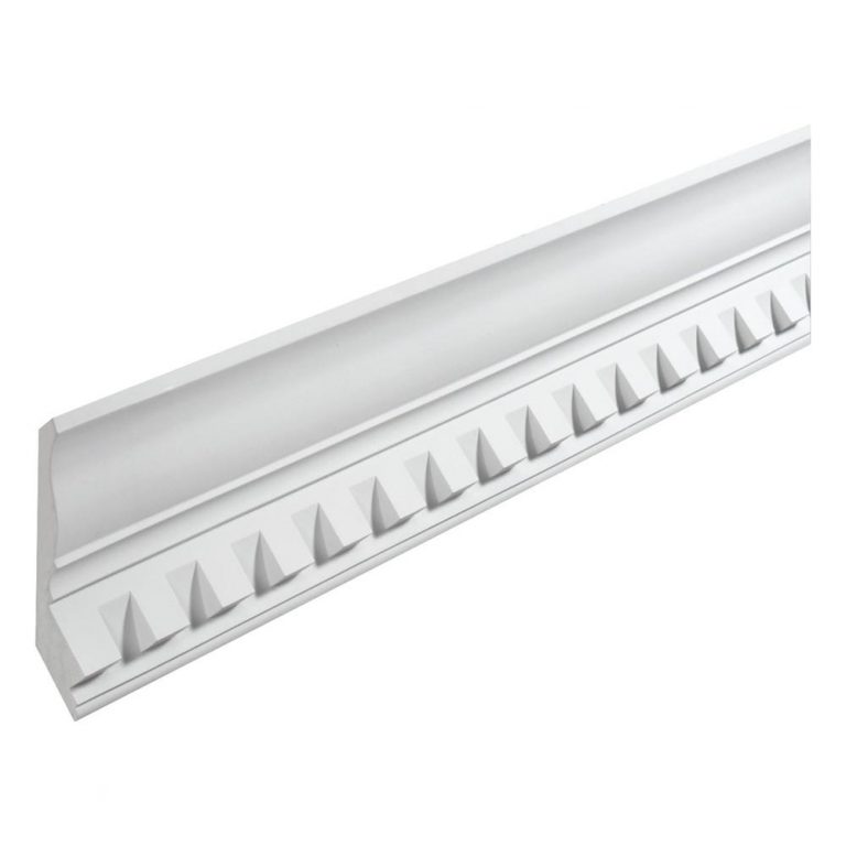MLD411-16 MOULDING, Fypon Crown Dentil 4-1/2" x 7" x 16'