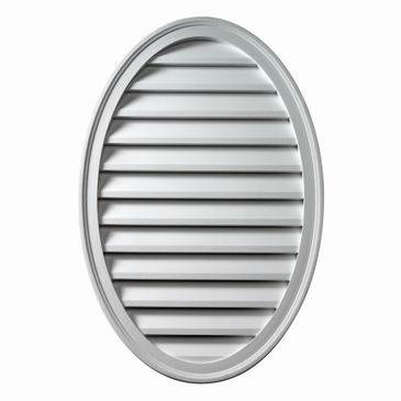 Fypon Decorative Vertical Brickmould Style Oval Louver