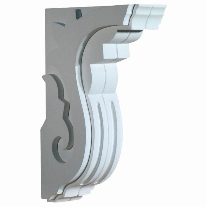 COR10X14 Marcelle Detailed Corbel,14-1/2" H x 3-3/4" W x 9-11/16" Projection