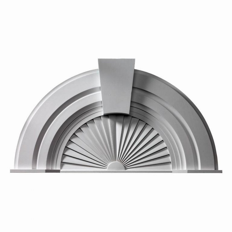 AR36X10SK ARCH TRIM, Fypon 10" Decorative W/Sunburst and Keystone 57" OD