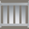 740636GLDF GLASS PANEL QuickRail Straight Rail Kit [WHITE]
