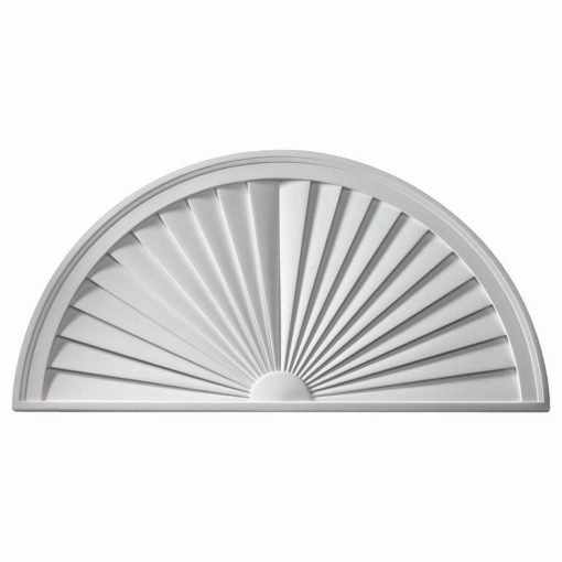 Fypon Half Round SWDH Sunburst Window Pediment