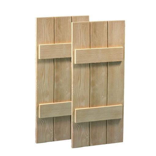 BOARD & BATTEN SHUTTERS, Fypon Rough Sawn Cedar/Stainable 3 Board