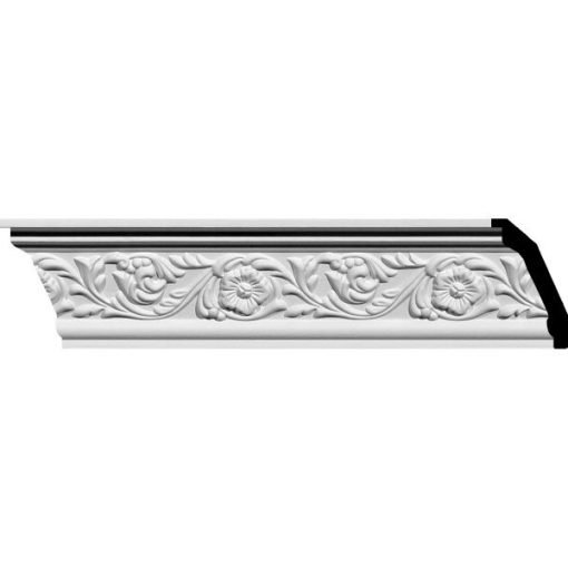 3-3/8"H x 2-1/8"P x 4"F x 94-5/8"L Medway Crown Mouldings (12 Inch Sample of MLD03X02X04ME)