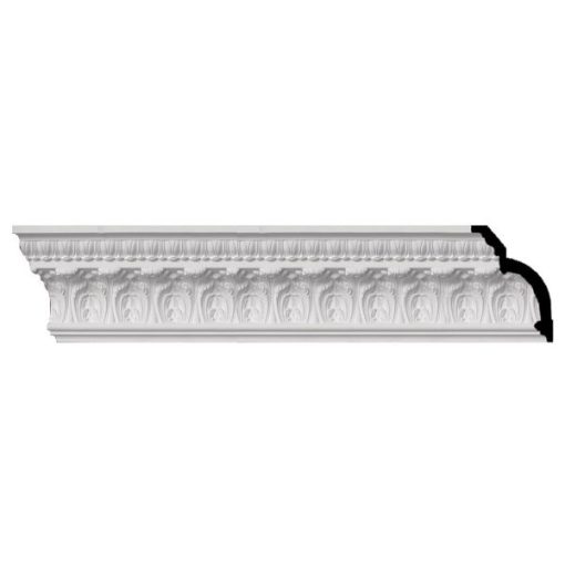 7-3/4"H x 5-1/2"P x 9-1/2"F x 96"L Odessa Leaf Dentil Crown Mouldings (12 Inch Sample of MLD07X05X09OD)
