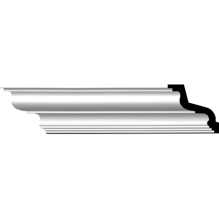3-7/8"H x 3-7/8"P x 5-1/2"F x 94-1/2"L Gorleen Crown Mouldings (12 Inch Sample of MLD03X03X05GO)