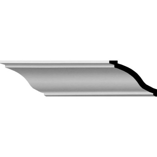 2-1/8"H x 5-3/8"P x 5-5/8"F x 94-1/2"L Foster Smooth Crown Mouldings (12 Inch Sample of MLD02X05X05FO)