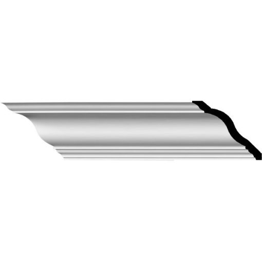 5"H x 7-1/2"P x 9-3/8"F x 94-1/2"L Niobe Smooth Crown Mouldings (12 Inch Sample of MLD05X07X09NI )