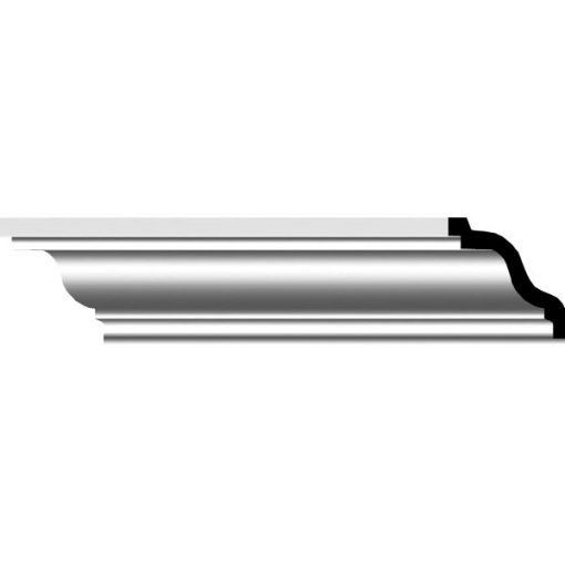 2"H x 2"P x 2-3/4"F x 96"L Marseille Traditional Smooth Crown Mouldings (12 Inch Sample of MLD02X02X02MA)