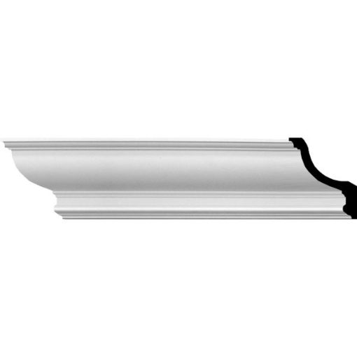 6"H x 4-1/2"P x 7-5/8"F x 94-1/2"L Maria Traditional Smooth Crown Mouldings (12 Inch Sample of MLD03X04X05TR)