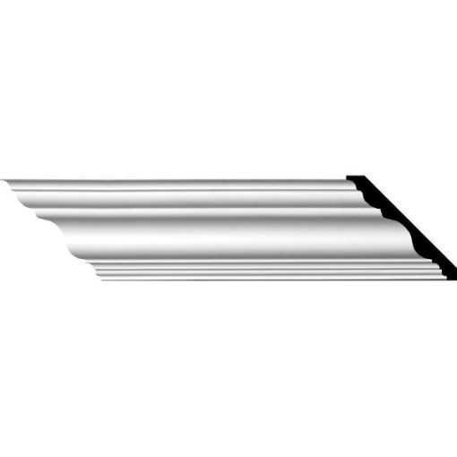 4-3/4"H x 4-3/4"P x 6-3/4"F x 94-1/2"L Tristan Traditional Crown Mouldings (12 Inch Sample of MLD04X04X06TN )