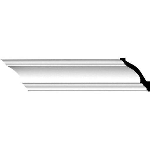 3-1/4"H x 3-1/4"P x 4-1/2"F x 94-1/2"L Salem Traditional Smooth Crown Mouldings (12 Inch Sample of MLD03X03X04SA )