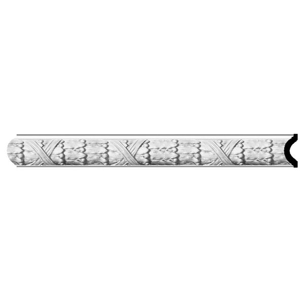 3"H x 1-1/8"P x 96"L Dublin Leaves Panel Mouldings (12 Inch Sample of MLD03X01DU)