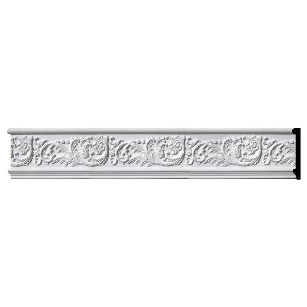 7"H x 1"P x 96"L Tyrone Scroll & Flowers Frieze (12 Inch Sample of MLD07X01TY )