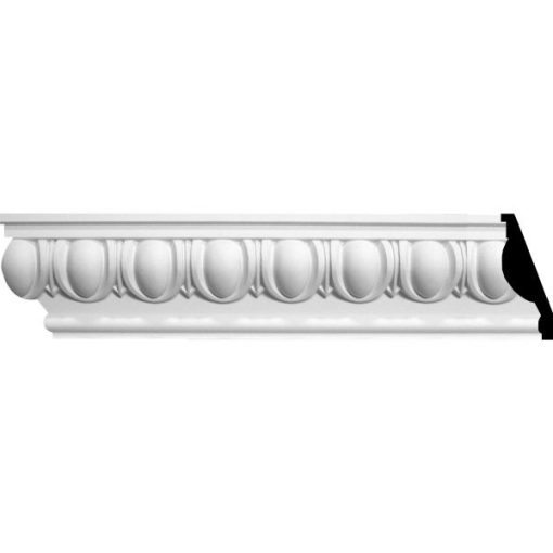 4-3/4"H x 2-3/8"P x 5-1/4"F x 96"L Egg & Dart Crown Mouldings (12 Inch Sample of MLD04X02X05EG)