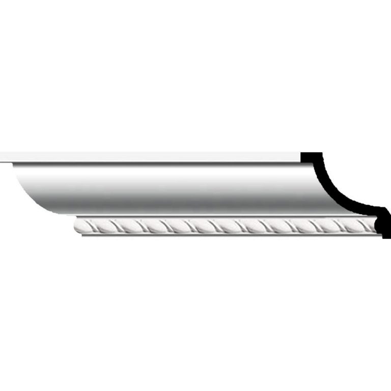 2-3/4"H x 2-3/4"P x 4"F x 96"L Valeriano Rope Crown Mouldings (12 Inch Sample of MLD03X03X04VA)
