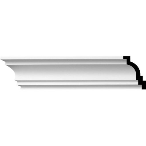 4"H x 3"P x 5"F x 94-1/2"L Traditional Smooth Crown Mouldings (12 Inch Sample of MLD04X03X05TR )