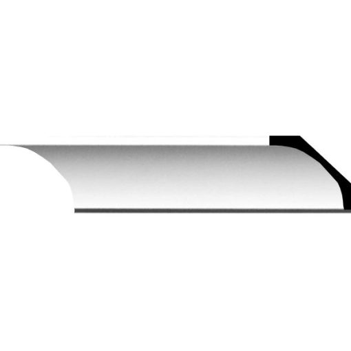 2-3/8"H x 2-5/8"P x 3-5/8"F x 94-1/2"L Traditional Smooth Crown Mouldings (12 Inch Sample of MLD02X02X03TR )