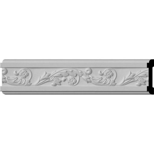 3-3/8"H x 3/4"P x 96"L Medway Running Floral Chair Rail (12 Inch Sample of CHA03X00ME)