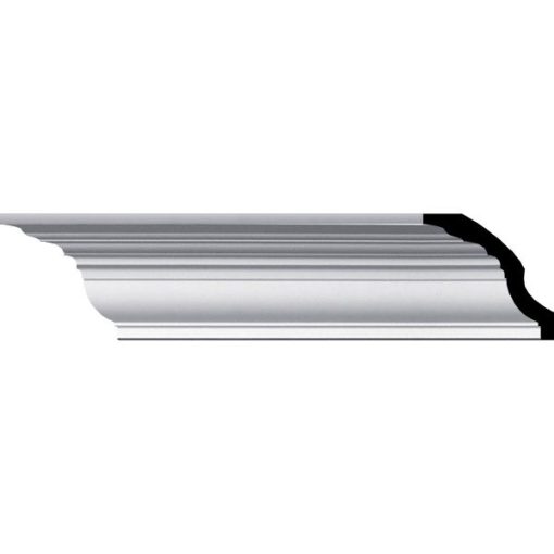 3"H x 3-1/2"P x 4-3/8"F x 94-1/2"L Bedford Smooth Crown Mouldings (12 Inch Sample of MLD03X03X04BE )