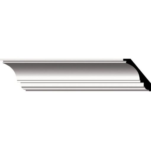 3-1/8"H x 3-1/8"P x 5"F x 96"L Ashford Smooth Crown Mouldings (12 Inch Sample of MLD03X03X06AS)