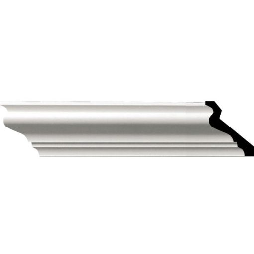 2-1/2"H x 2-1/8"P x 3-3/4"F x 94-1/2"L Anthony Smooth Crown Mouldings (12 Inch Sample of MLD02X02X03AT)