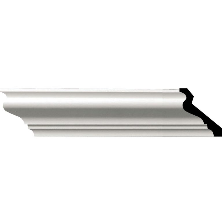 2-1/2"H x 2-1/8"P x 3-3/4"F x 94-1/2"L Anthony Smooth Crown Mouldings (12 Inch Sample of MLD02X02X03AT)