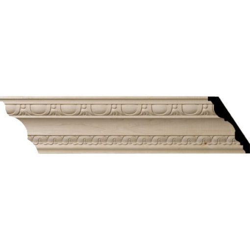 5-1/2"H x 4"P x 6-3/4"F x 96"L Bedford Wood Crown Moulding (12 Inch Sample of MLD05X04X06BE)