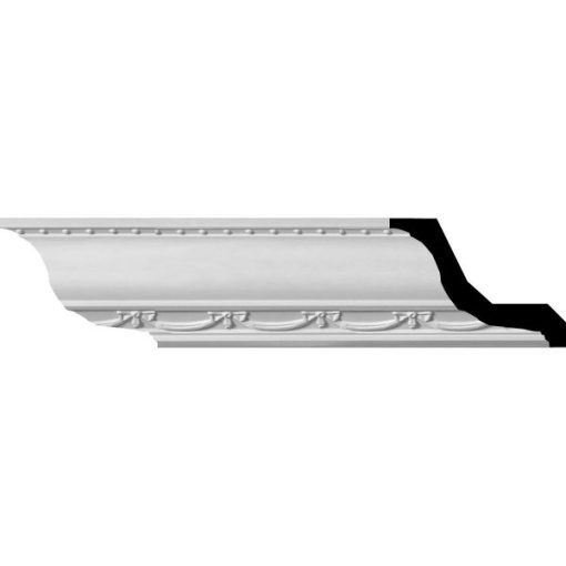 3"H x 3-5/8"P x 4-5/8"F x 94-1/2"L, (2-3/4" Repeat), Federal Crown Mouldings (12 Inch Sample of MLD03X03X04FE)