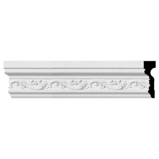 4-1/2"H x 1-1/2"P x 94-3/8"L (4-5/8" Repeat) Tristan Chair Rail (12 Inch Sample of CHA04X01TN)