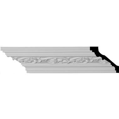 3"H x 3-3/8"P x 4-1/2"F x 94-1/2"L Medway Crown Mouldings (12 Inch Sample of MLD03X03X04ME)
